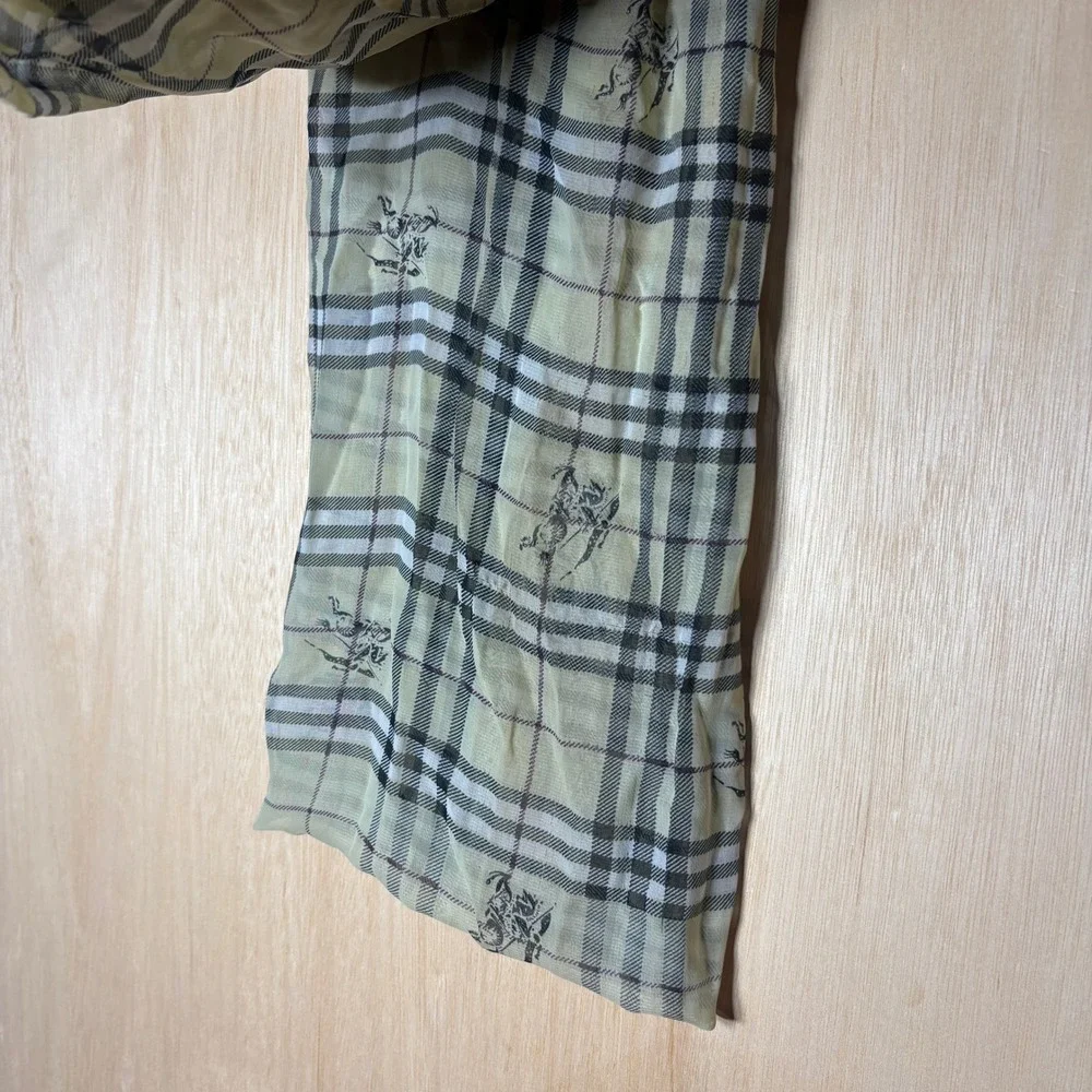 Burberry London Scarf Nova Check Prorsum Knight Sheer Tan Plaid